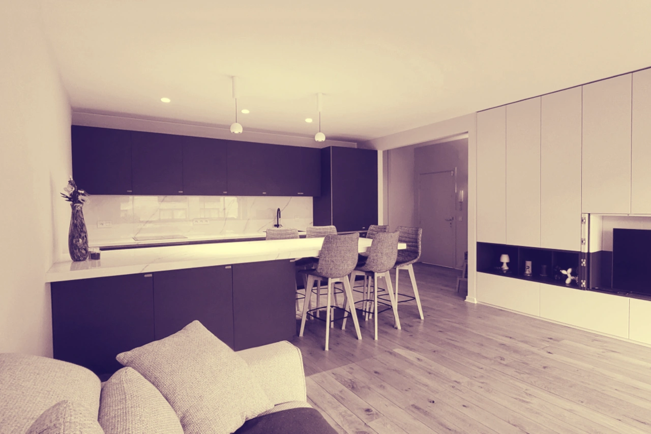 Rénovation intégrale d'un appartement , y/c mobilier sur mesure à Woluwe Saint Pierre. Miguel Camba architecte.